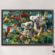 thumbnail image 1 of Cuadros Decorativos Bordado completo Hilo de algodón ecológico 11CT Impreso Koala Kit de punto de cruz (1) Wdftyju de costura negro 4 estilos, 1 of 9