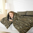 thumbnail image 4 of Homewish Green Brown Full Size Comforter Sets,Rustic Camo Camouflage Bedding Comforter Set,Country Farmhouse Lodge Bedding Sets For Kids,Breathable Home Decor Reversible,3-Piece, 4 of 8