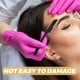 thumbnail image 2 of Maquinilla de afeitar plegable de acero inoxidable para cejas con protector de malla, herramienta de afeitado reutilizable para hombres y mujeres, 2 of 7