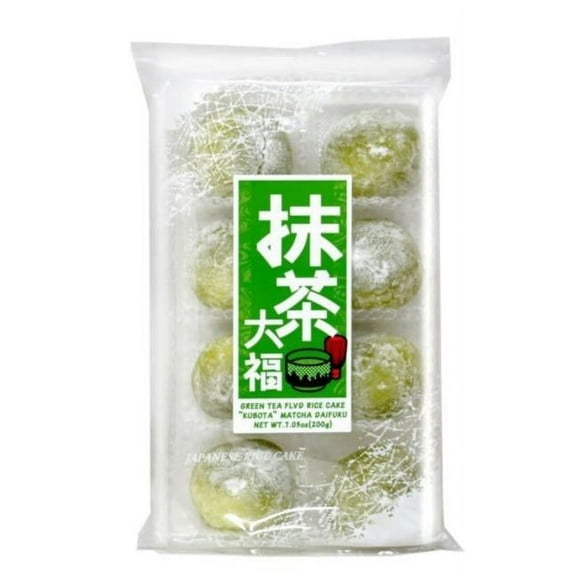Japanese Fruit Mochi Green Tea "Kubota" Matcha Daifuku Sweet Rice Cake 7.05 Oz (200 g)