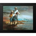 thumbnail image 2 of Haenraets, Willem 18x15 Black Modern Framed Museum Art Print Titled - Boys on the beach, 2 of 5