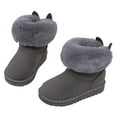thumbnail image 4 of Gvdentm Girl Kids Winter Shoes Boys & Girls Snow Boots Insulated Lined Warm Anti-Slip Waterproof Winter Boot (Toddler/Big Kid)(Grey,13), 4 of 6