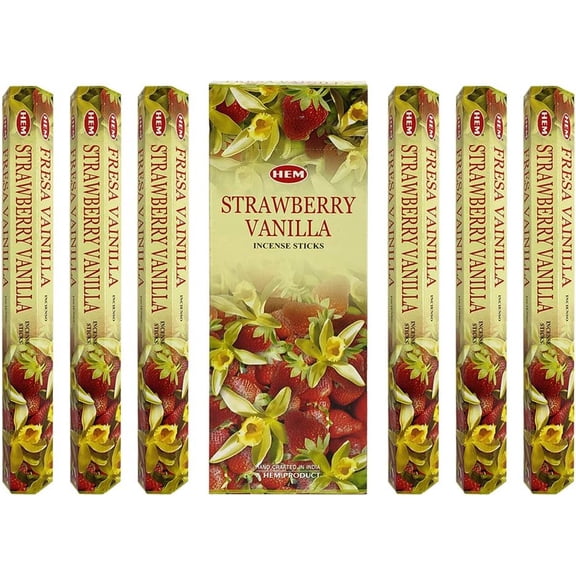 Hem Strawberry Vanilla Incense Sticks - 120 Stick Bulk Box (6 Inner Tubes of 20)