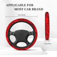 thumbnail image 3 of Fuzoiu Red Rose Print Elastic Stretch Steering Wheel Cover, Universal 15 Inch Automotive Steering Wheel Cover, Anti-Slip Sweat Absorption Universal Car Accessories for Women Men, 3 of 6