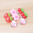 thumbnail image 3 of 8pcs Kids Clip-on Earrings Girls Ear Clip Decorations Party Favors (Strawberry + Cherry + Ice Cream + Flower, 2 Pairs Each), 3 of 3