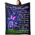 thumbnail image 1 of LHSHID Goddaughter Gifts from Godmother Blanket First Communion Gifts for Girls 1st Communion Gifts for Girls Baptism Gifts for Girl Communion Gifts for Goddaughter Throw Blanket 40"x50", 1 of 7
