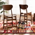 thumbnail image 5 of Baxton Studio Katya Brown Finished Wood 2-Piece Counter Stool Set, 5 of 8