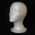 thumbnail image 1 of Nouveau Mannequin en Mousse Simple Blanc pour Femme, Chapeau, Casquette, Perruque Factice, Support d'Exposition de Tête, 1 of 5