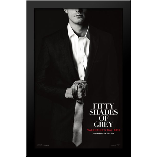 Fifty Shades Of Grey 26x40 Large Black Wood Framed Print Movie Poster Art Walmart Com Walmart Com