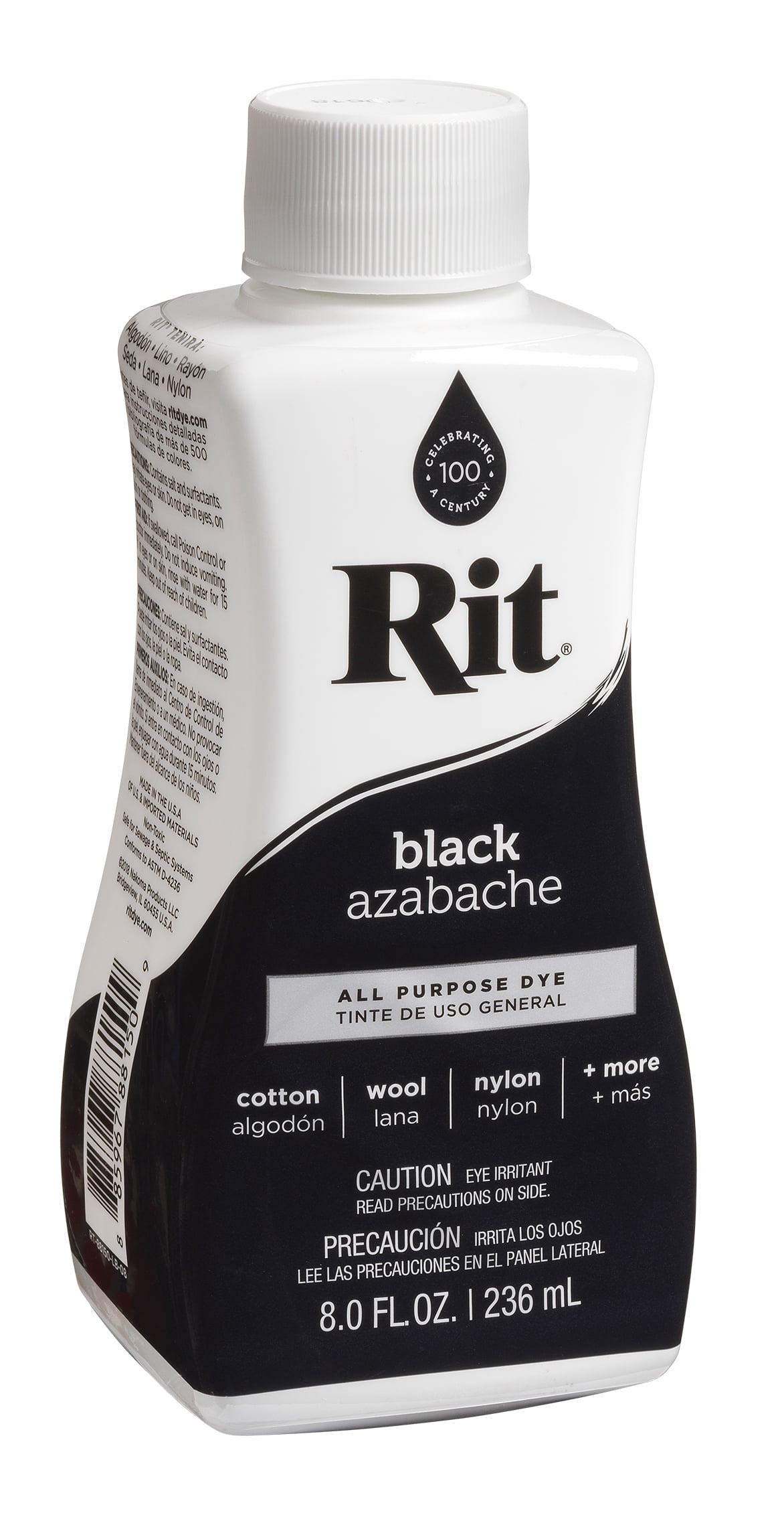 Rit Liquid Fabric Dye Black 8 Ounces, Pack of 3