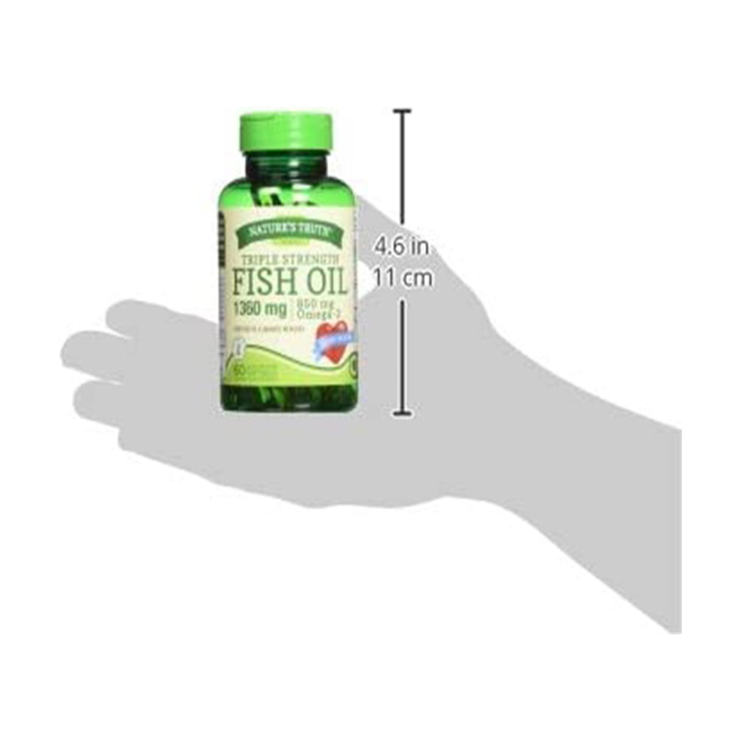 Nature's Truth Fish Oil 1360 mg Dietary Supplement - 60 Softgels, Pack of 2