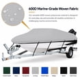 thumbnail image 2 of "Seamander 600 Denier Heavy Duty Waterproof Boat Cover, Fits 23'-24'L x 102""W V-Hull Fishing Ski Boat, Gray", 2 of 7