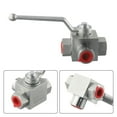 thumbnail image 6 of 1PCS Hydraulic 3 Way High Pressure Ball Valve - 1/4\" to 1\" For BSP - 500 Bar MWP, 6 of 7