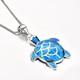 thumbnail image 3 of Lifetechs Women Faux Opal Tortoise Turtle Dangle Chain Necklace Party Jewelry, 3 of 4