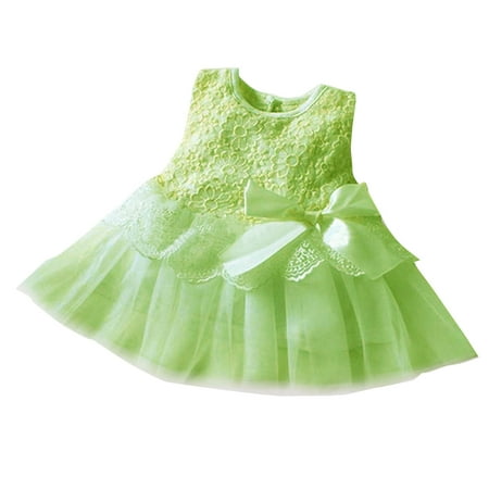 

EHTMSAK Infant Baby Toddler Girl Short Sleeve Bow and Set Clothing Set Summer Outfits Green 3M-18M 3