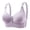 Purple, variant on Womens Bras Thin Adjustment Chest Shape Plus Size Bra Underwear