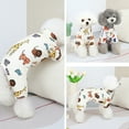thumbnail image 4 of Cartoon Animal Dog Romper - Short Sleeve Spring/Summer Pet Jumpsuit with Playful Pattern, 4 of 8