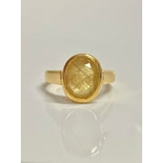 ELITE GEMS AND JEWELLERY Vintage Yellow Sapphire Ring in 14k Solid Gold, Vintage Oval Cut Yellow Sapphire Pinky Ring, Natural Yellow Sapphire Vintage Antique ring