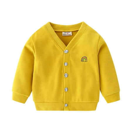 

ASEIDFNSA Windbreaker Kids Coats Saddlery Children Toddler Kids Baby Boys Girls Long Sleeve Cartoon Embroidery Patchwork Knitted Sweater Cardigan Coat Jacket Outer Outfits Clothes