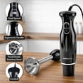 thumbnail image 2 of OVENTE Electric Immersion Hand Blender, 2 Mixing Speed w/ Stainless Steel Blades, New Black HS560B, 2 of 9