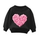 thumbnail image 4 of Odeerbi 1-10 Años Niños Niñas San Valentín Trajes Love Print Cuello Redondo Sudaderas Pantalones Sudadera Heart Print Suave Manga Larga, 4 of 5