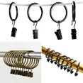 thumbnail image 2 of Coofit 36PCS Curtain Clip Ring Vintage Metal Curtain Ring Drapery Ring, 2 of 9