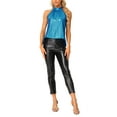 thumbnail image 2 of INSPIRE CHIC Sparkle Sleeveless Halter Tops for Women Party Club Cocktail Vest Shirt Tank Camisole Tops S Blue, 2 of 5