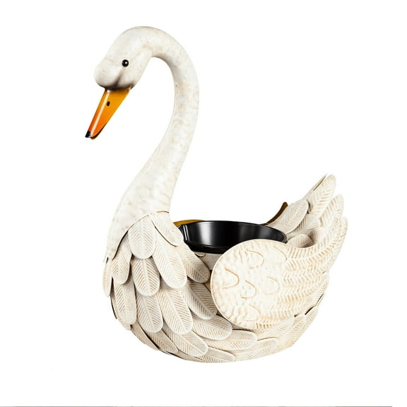 Metal planter, Swan