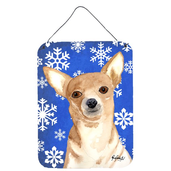 Chihuahua Winter Snowflakes Wall or Door Hanging Prints