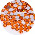 thumbnail image 1 of 720 piezas SS30 0.236 in diamantes de imitación planos para uñas, manualidades, purpurina, gemas redondas, cristales, ropa, zapatos (naranja), 1 of 5