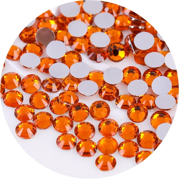 720 piezas SS30 0.236 in diamantes de imitación planos para uñas, manualidades, purpurina, gemas redondas, cristales, ropa, zapatos (naranja)