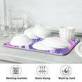 thumbnail image 7 of Yayeee Dish Drying Mat for Kitchen Counter 18"x24" Microfiber Absorbent Pad, Purple Wildflowers Pattern, 7 of 7