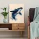 thumbnail image 5 of Qisvanset 12x16 Inch Ocean Whale Watercolor Canvas Wall Art, Marine Animal Kids Nursery Wall Decor, 5 of 5