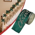 thumbnail image 2 of Merry Christmas Velvet Wired Edge Ribbon, 2.4 Inch × 6.6 Feet Glitter Ribbon with Rose Gold Lettering for Xmas Tree Bow Wreath Craft Gift Wrapping Holiday Home Decor 1 Roll,Blackish Green, 2 of 6