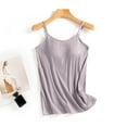 thumbnail image 5 of UoCefik Women's Camisole With Built In Padded Bra Vest 2025 Adjustable Spaghetti Strap Tank Tops Plus Size Yoga Padded Undershirts Light pink 3XL, 5 of 7