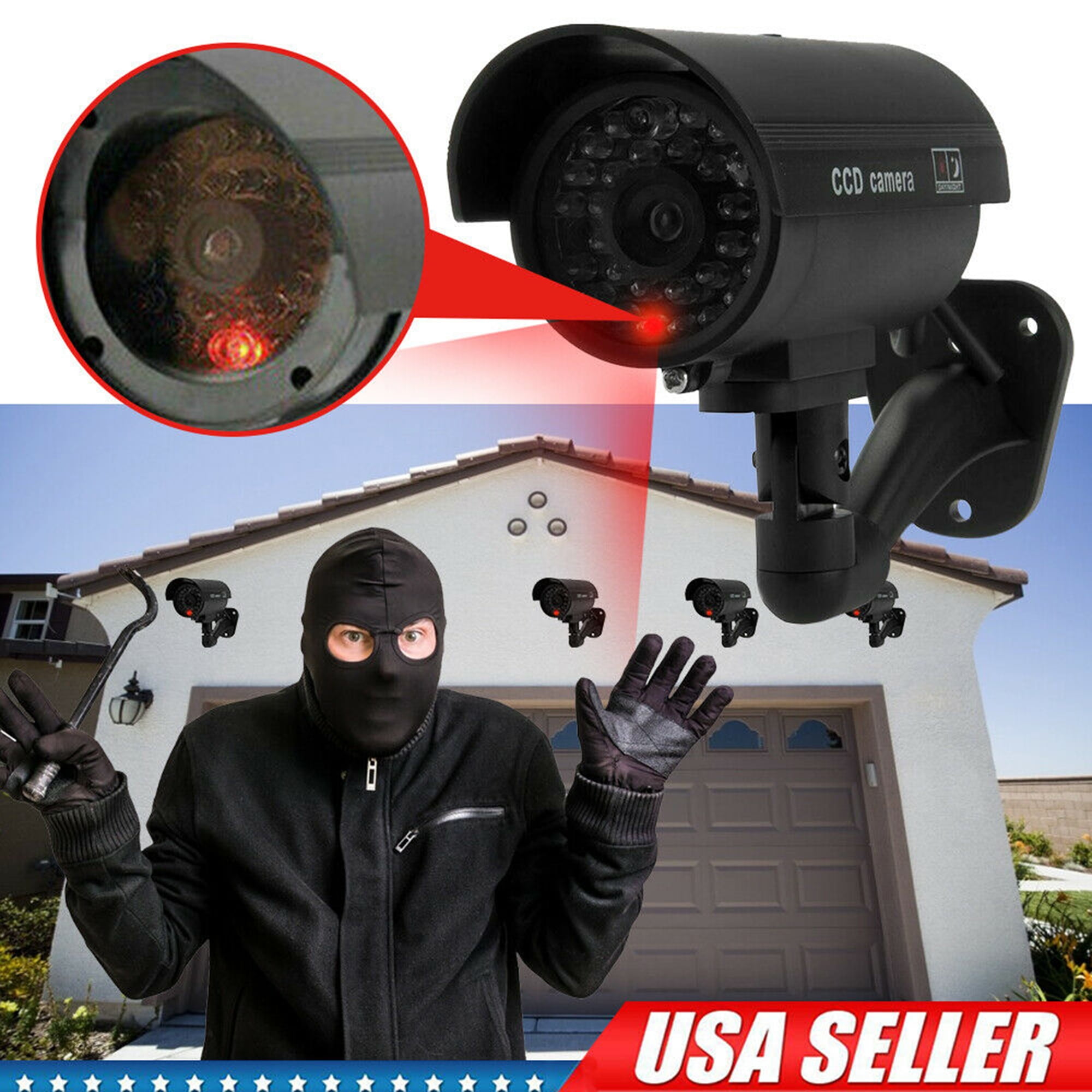 YouLoveIt 1/2/4pc Dummy Security Camera Fake Security Camera Bullet ...