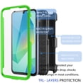 thumbnail image 5 of Takfox Case For Samsung Galaxy A36 5G ,Shockproof Heavy Duty Rugged Locking Swivel Holster Belt Clip Kickstand Full Body Hard Shell Phone Cover Case,Green, 5 of 7