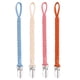 thumbnail image 1 of Cadena para chupete BASICSLIFE, paquete de 4, sin BPA, juego de lino, compatible con chupetes, juguetes para la dentición de bebés, baby shower (estilo A), 1 of 5