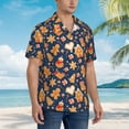 thumbnail image 3 of Susaid Gingerbread Delights Print Hawaiian Shirts for Men Women,Hawaiian Summer Short-Sleeve Casual Relaxed-Fit Button-Down,Small, 3 of 7