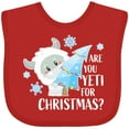 thumbnail image 3 of Inktastic Are You Yeti For Christmas with Yeti Holding Christmas Tree Boys or Girls Baby Bib, 3 of 4