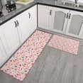 thumbnail image 2 of Pink Christmas Santa and Tree Pattern Kitchen Rugs Sets Of 2,Anti Fatigue Kitchen Mat Rugs Non Slip Washable,Decorative Kitchen Floor Mats for Kitchen,Sink,Laundry,17"x30"+17"x47", 2 of 7