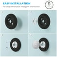 thumbnail image 5 of 2pcs Thermostat Trim Round Wall Plate Wall Mount Compatible With Nest Thermostat, 5 of 6