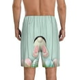 thumbnail image 3 of Fotbe White Bunny Bottom And Easter Eggs Pajama Shorts for Men, Men's Pajama Bottoms, Sleepwear,Short Pajama Pants-Large, 3 of 9