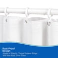 thumbnail image 6 of Kenney Rust-Proof Plastic Shower Curtain Double Hooks, Set of 12, White, 6 of 6