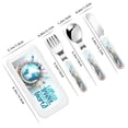 thumbnail image 2 of Cauagu Let's go Travel Print 3-Pieces Toddler Cutlery Set , Kids Silverware Set with Spoons Forks & Knife Stainless Steel Utensils for Kids Dishwasher Safe, 2 of 8