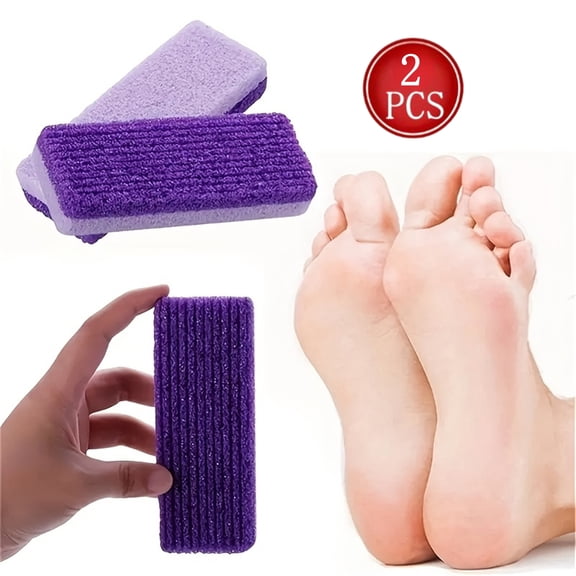 Bxaolu Foot Pumice Stone 2 Pack Pedicure Stone for Feet Pumice Sponge for Feet Callus Remover and Scrubber Double Sided Pedicure Foot Pumice Stone for Feet and Heels Callus and Dead Skins