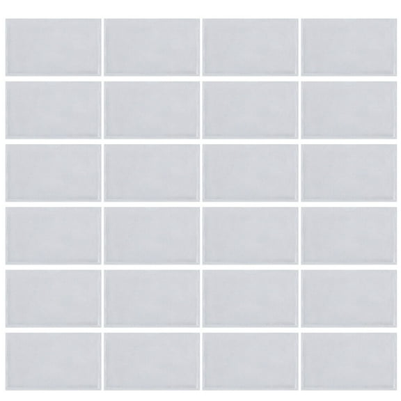 FONDOTIN Library Card Pockets Self Adhesive Storage Pouch PVC 24Pack Dustproof