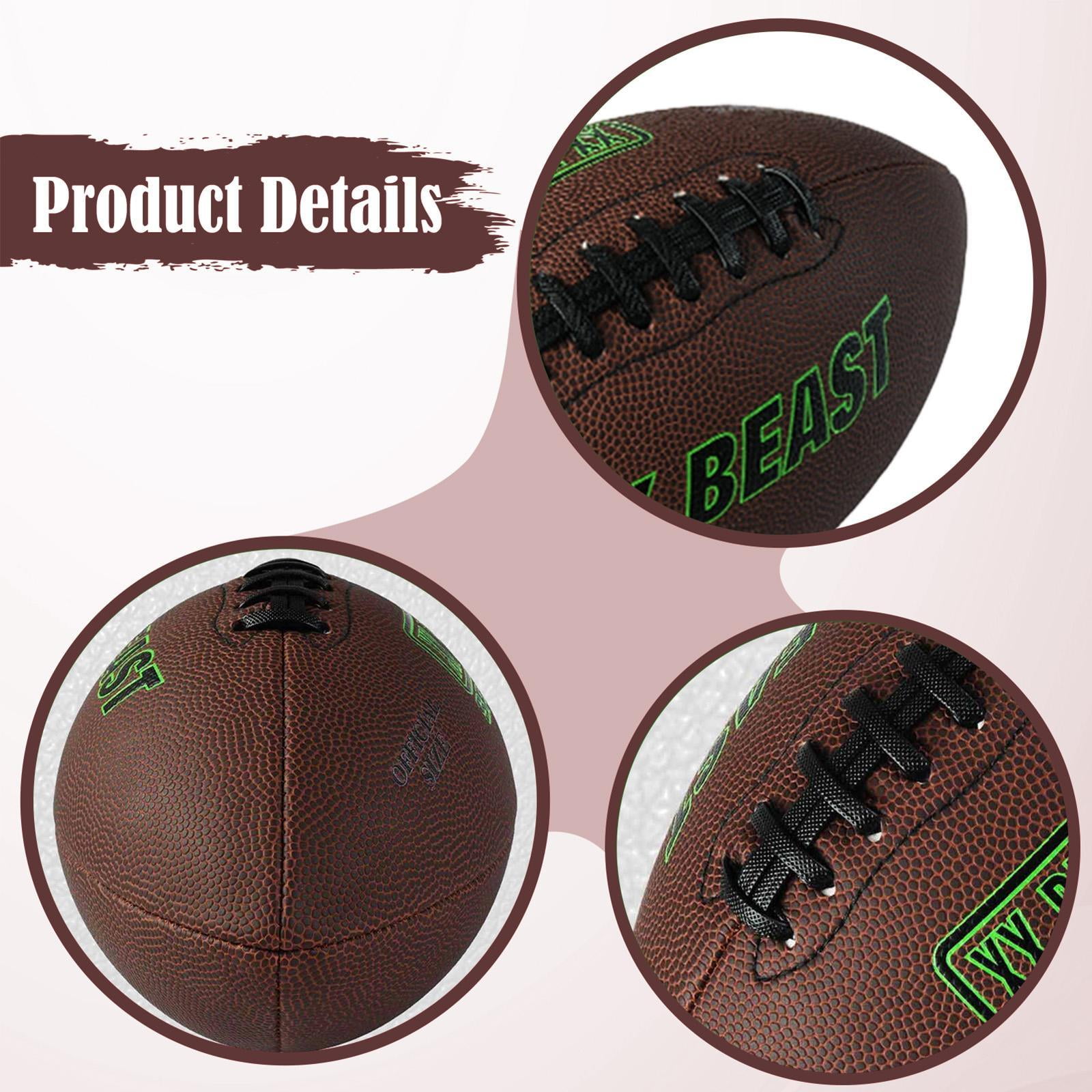 DimyFew Rugby Ball Nonslip American Football Wear Resistant for Christmas Family Friends Size 7