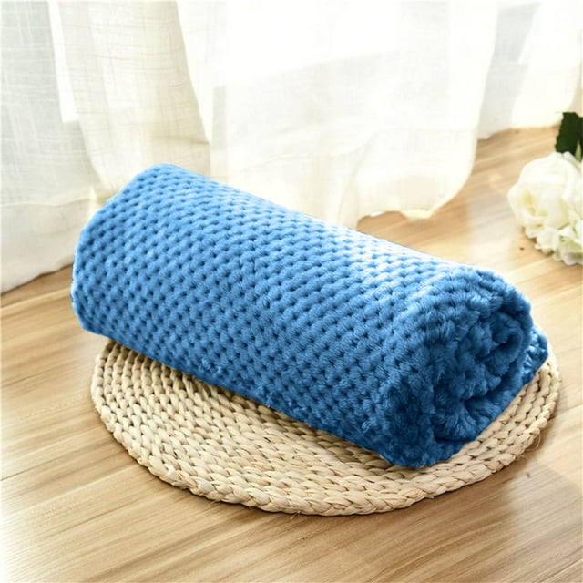 RoamHome Soft Solid Color Flannel Blanket - All-Season Lightweight Microfiber Throw for Home, Camping & Pets - Non-Shedding Gift Ready Cozy Blanket(39.4x37.5in)