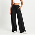 thumbnail image 3 of qucoqpe Womens Wide Leg Jeans Loose Fit High Waisted Drawstring Denim Pants with Pockets, 3 of 9